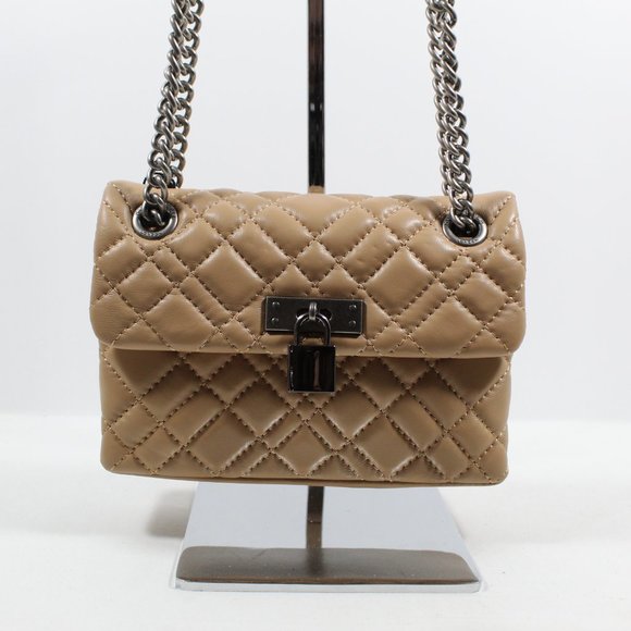 Kurt Geiger Mini Brixton Lock Crossbody Bag - Tan - Picture 1 of 8